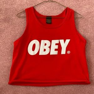 Obey Tank Top (Cropped) Size S